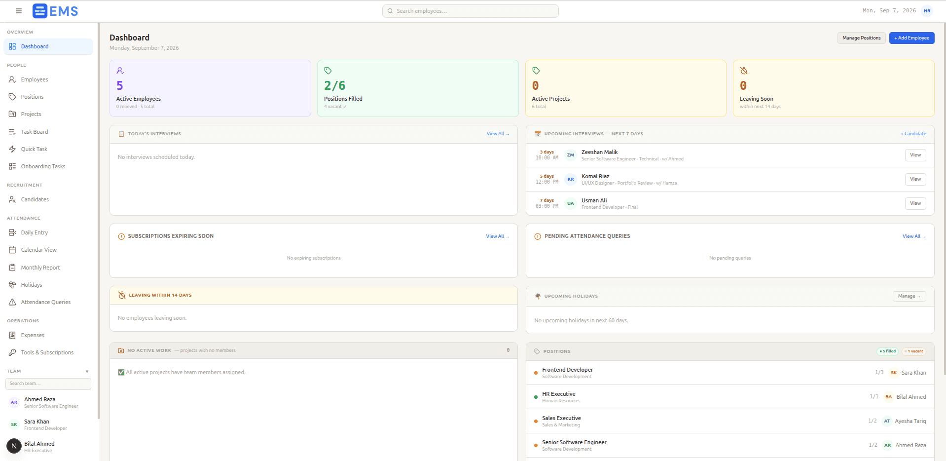 EMS — Employee Management System